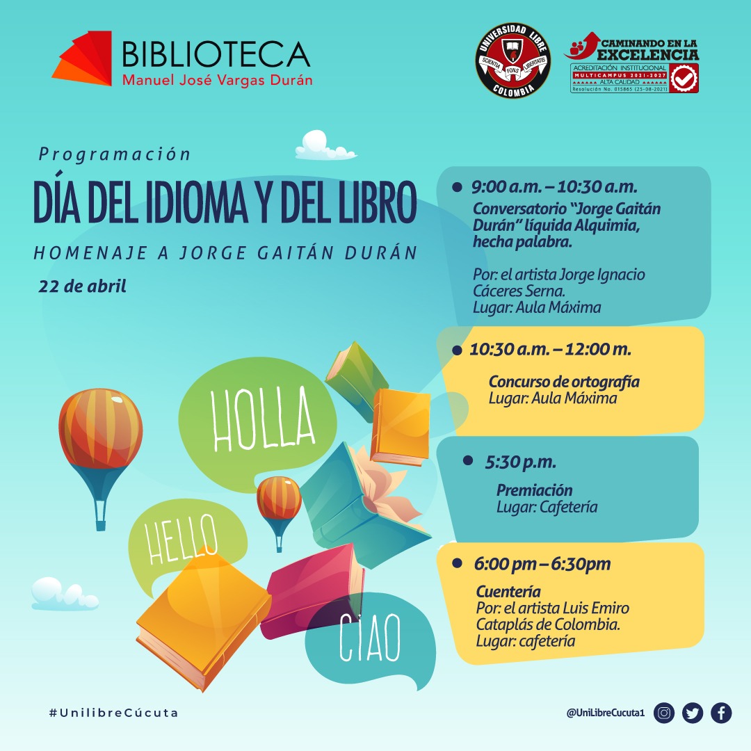 DIA DEL IDIOMA Y DEL LIBRO