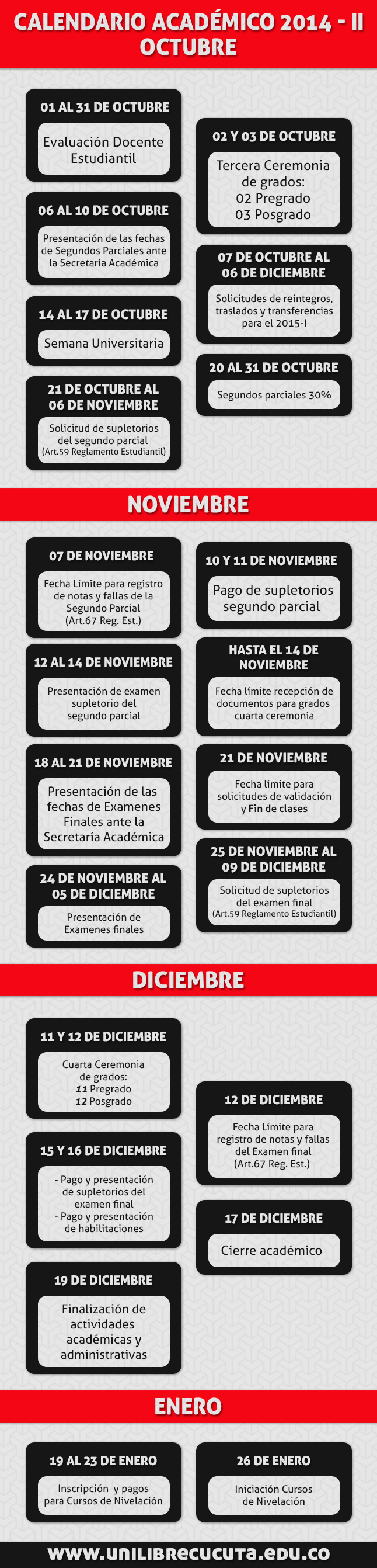 Calendario academico General